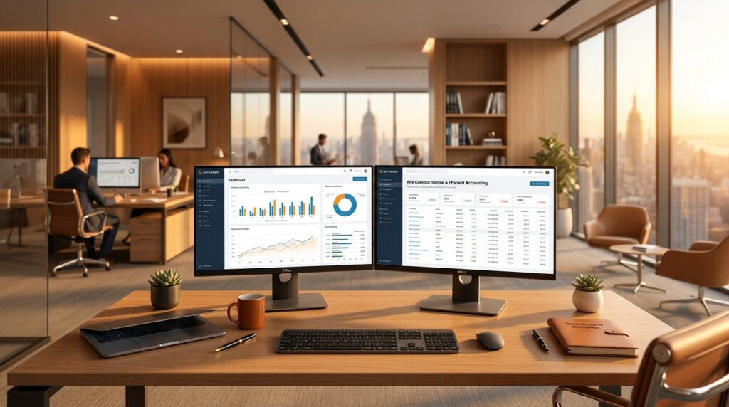 ami compta est un logiciel de comptabilité en ligne simple et efficace, conçu pour faciliter la gestion financière des petites et moyennes entreprises avec des outils intuitifs et sécurisés.